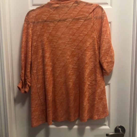 Orange summer 3/4 sleeve cardigan - Picture 3 of 3